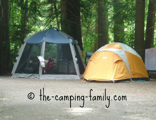 screen tent and dome tent